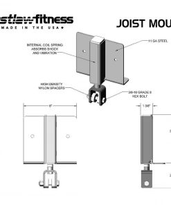 Rival Boxing Gear Firstlaw Fitness Heavy Bag Joist Mount - 120lb